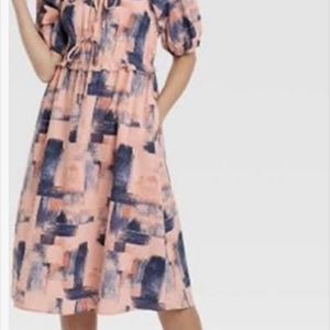 Universal Thread Women's Puff Short Sleeve Dress - Blush Size M